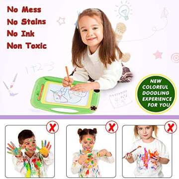 Kids Toys for 3 4 5 6 7 Years Old Boys, Toddler Magnetic Drawing Doodle Board Writing Painting for Age 3 4 5 6 Boys Birthday Gift Green