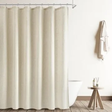 Naturoom Natural Linen Shower Curtain for Elegant Decor