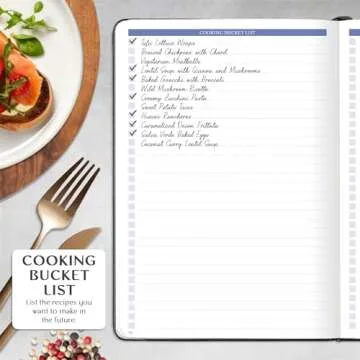 Legend Recipe Book – Blank Family Cookbook to Write In Your Own Recipes – Empty Cooking Journal – Personalized Cooking Notebook, Hardcover, A5, 58 Recipes In Total (Black)
