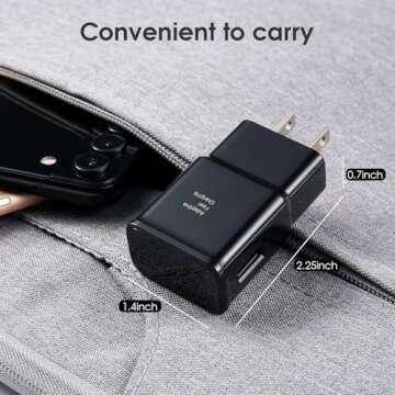Samsung Adaptive Fast Charging Adapter Quick Charge Charging Block Wall Charger Plug for Samsung Gal...