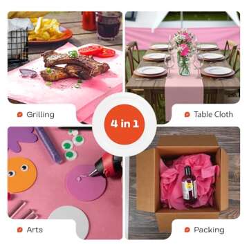 Pink Butcher Paper Roll for Meat & Fish - 100% Food Grade