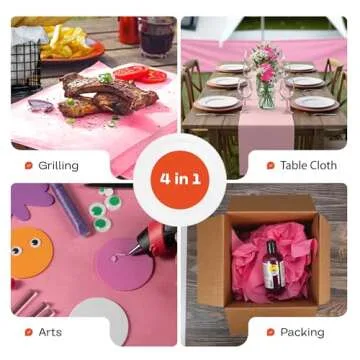 Pink Butcher Paper Roll for Meat & Fish - 100% Food Grade