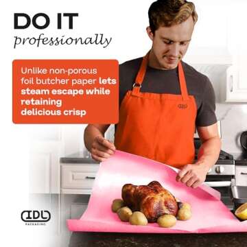 Pink Butcher Paper Roll for Meat & Fish - 100% Food Grade