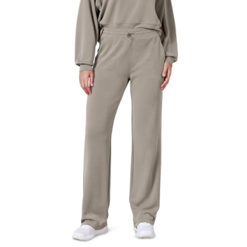 ODODOS Women's Modal Soft Wide Leg Pants with Pockets Adjustable Shockcord High Waist Casual Lounge ...