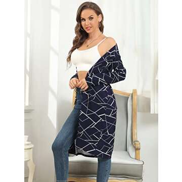 I2CRAZY Lightweight Open Front Kimono Cardigans for Women