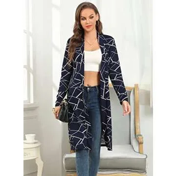 I2CRAZY Lightweight Open Front Kimono Cardigans for Women