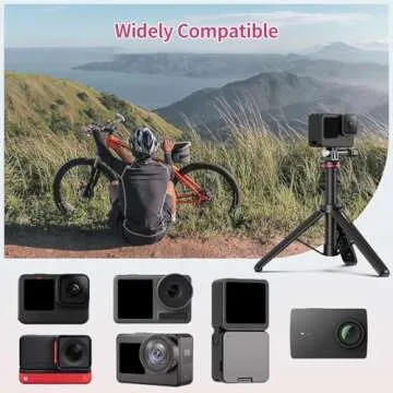 20in Extendtable Selfie Stick Tripod for v - ULANZI MT-32 Action Camera Mini Tripod w Hand Strap 5 Stage Lightweight Portable Vlog Accessories for Action Cameras