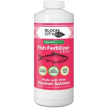 Organic Wild Fish Fertilizer & Plant Supplement, Sustainable Salmon, Bloom City - Quart (32 oz)