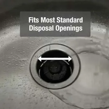 DANCO Disposal Genie Garbage Disposal Strainer | Kitchen Sink Drain Splash Guard | Food Scraper | Bl...