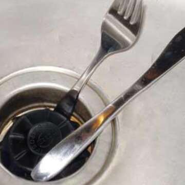 DANCO Disposal Genie Garbage Disposal Strainer | Kitchen Sink Drain Splash Guard | Food Scraper | Black (10051)