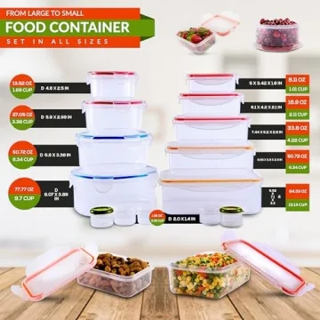 RFAQK 28 Pcs Food Storage Containers with Lids