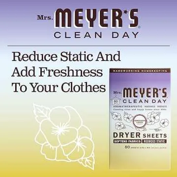 MRS. MEYER'S Compassion Flower Dryer Sheets, 80 Count