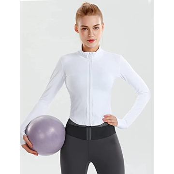 Stylish Gacaky Women's Athletic Cropped Zip Jacket