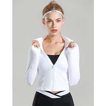 Stylish Gacaky Women's Athletic Cropped Zip Jacket