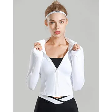 Stylish Gacaky Women's Athletic Cropped Zip Jacket