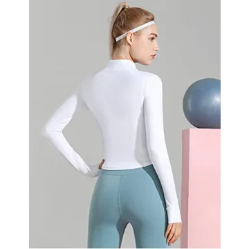 Stylish Gacaky Women's Athletic Cropped Zip Jacket