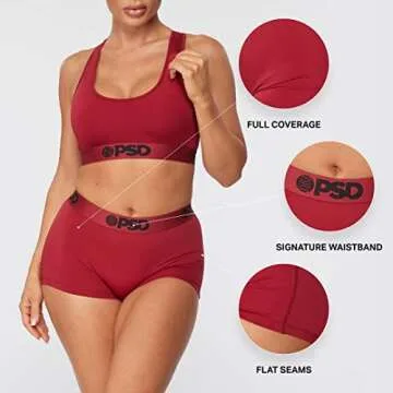 PSD Women's Hooters Unfrm Blk Boy Shorts, Black, M