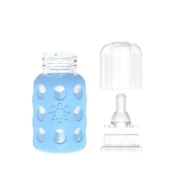Lifefactory 4-Oz Glass Baby Bottle with Sleeve