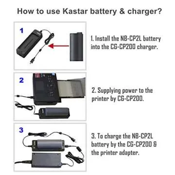 Kastar Battery + Charger for Canon SELPHY Printers