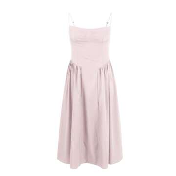 Floral Midi Dress for Women - Sleeveless Formal Spring Style