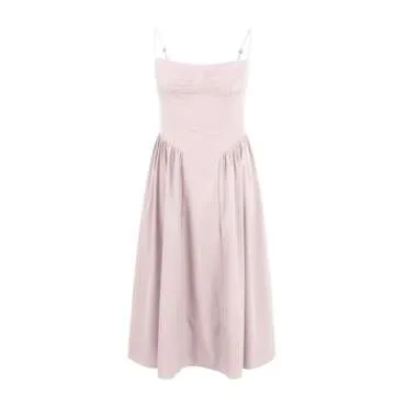 Floral Midi Dress for Women - Sleeveless Formal Spring Style