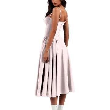 Floral Midi Dress for Women - Sleeveless Formal Spring Style