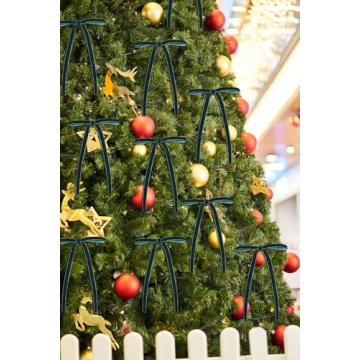 Spiritlele Christmas Bows - Velvet Ribbon Ornaments, 30 Pcs