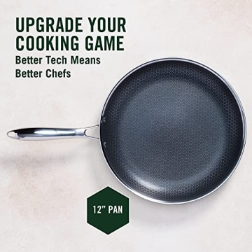 HexClad 12-Inch Nonstick Frying Pan for All Cooktops