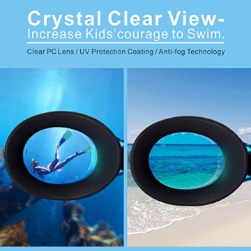 Aegend Kids Swimming Goggles Set for Ages 4-16