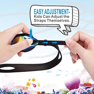 Aegend Kids Swimming Goggles Set for Ages 4-16