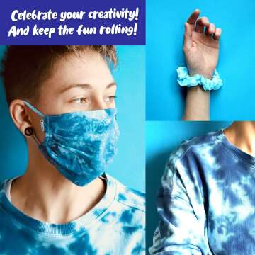 Summer Fun Blue Tie Dye Kit with 6 Refills