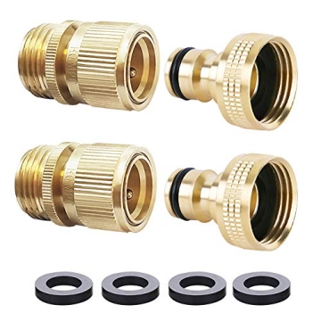 HQMPC Solid Brass Garden Hose Quick Connectors for Efficient Watering