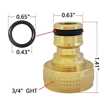 HQMPC Solid Brass Garden Hose Quick Connectors for Easy Use