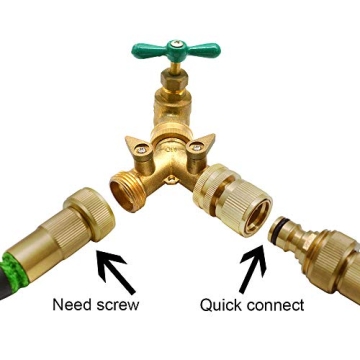 HQMPC Solid Brass Garden Hose Quick Connectors for Easy Use
