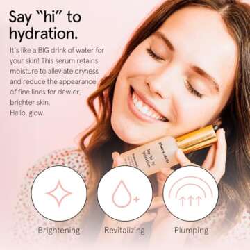 grace & stella Award Winning Hyaluronic Acid Serum (30 ml/1 fl oz) Hyaluronic Acid Serum for Face - Acido Hialuronico Face Serum for Women - Hydrating Serum Remove Fine Lines, Wrinkles - Anti Aging