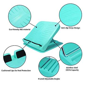 JADE KIT Slant Board Calf Stretcher Stretch Board Adjustable 4 Angles Anti Slip Incline Board for St...
