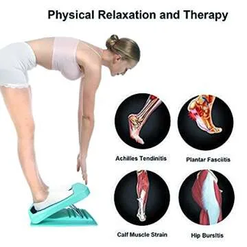 JADE KIT Slant Board Calf Stretcher Stretch Board Adjustable 4 Angles Anti Slip Incline Board for Stretching, Ankle Stretch Board Calf Stretch Incline Board for Heel, Hamstring, Achilles, Blue