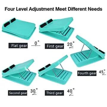 JADE KIT Slant Board Calf Stretcher Stretch Board Adjustable 4 Angles Anti Slip Incline Board for Stretching, Ankle Stretch Board Calf Stretch Incline Board for Heel, Hamstring, Achilles, Blue
