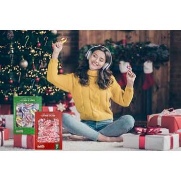 Fruidles Christmas Candy Canes Mini's Suckers, Multicolored Fruity Flavor, Individually Wrapped, 2" Inch, Net WT 4.42oz (125g) (25-Pack)