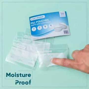 CURRAVAX Pill Bags 500 Count - BPA Free Pouches