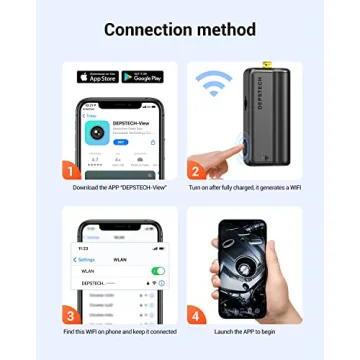DEPSTECH 1080P Dual Lens Wireless Endoscope with LED Lights