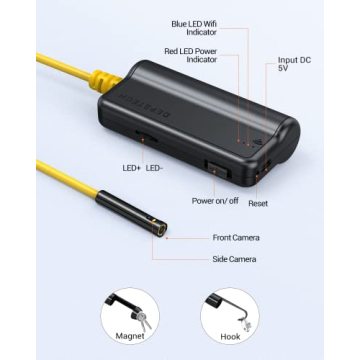 DEPSTECH 1080P Dual Lens Wireless Endoscope with LED Lights