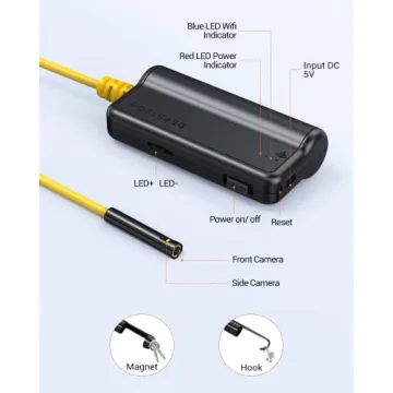 DEPSTECH 1080P Dual Lens Wireless Endoscope with LED Lights