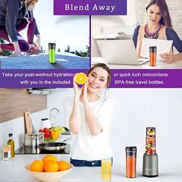 Cincred Personal Blender - Smoothie Blender for Milkshake, Fruit Vegetables Drinks, Smoothie,Small Mini Food Blenders Processor Shake Mixer Maker with 400ML Travel Cup