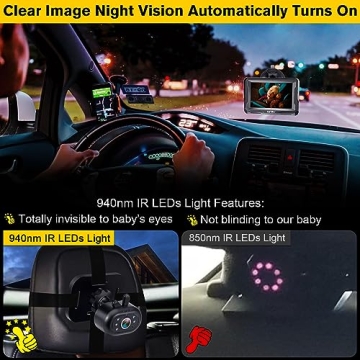 AMTIFO Baby Car Camera - Clear Night Vision & Easy Install