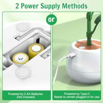 Fly Fans for Tables, Fly Repellent Fan for Outdoor & Indoor, USB or AA Batteries Powered, Portable Fly Fan with Soft Blades Keeps Flies Away, Fly Repeller for Restaurant, BBQ, Party (4 Pack)