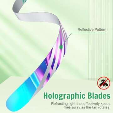 Fly Fans for Tables, Fly Repellent Fan for Outdoor & Indoor, USB or AA Batteries Powered, Portable Fly Fan with Soft Blades Keeps Flies Away, Fly Repeller for Restaurant, BBQ, Party (4 Pack)