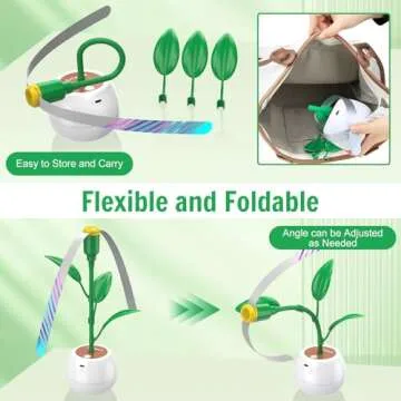 Fly Fans for Tables, Fly Repellent Fan for Outdoor & Indoor, USB or AA Batteries Powered, Portable Fly Fan with Soft Blades Keeps Flies Away, Fly Repeller for Restaurant, BBQ, Party (4 Pack)