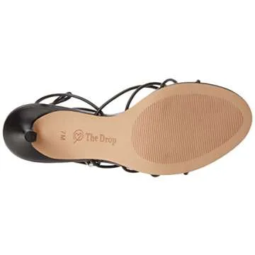 The Drop Women's Archie Lace-Up Strappy Heeled Sandal, Black, 6