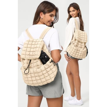 ODODOS Quilted Backpack Lightweight Puffer Hiker Pack for Women